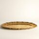 Hollywood Regency Large Oval Brass Tray by Firma Lars Holmström, Sweden 1940's