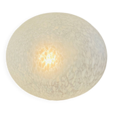 Italian Pebble Lamp in Speckled White Glass (1980) – 29 cm