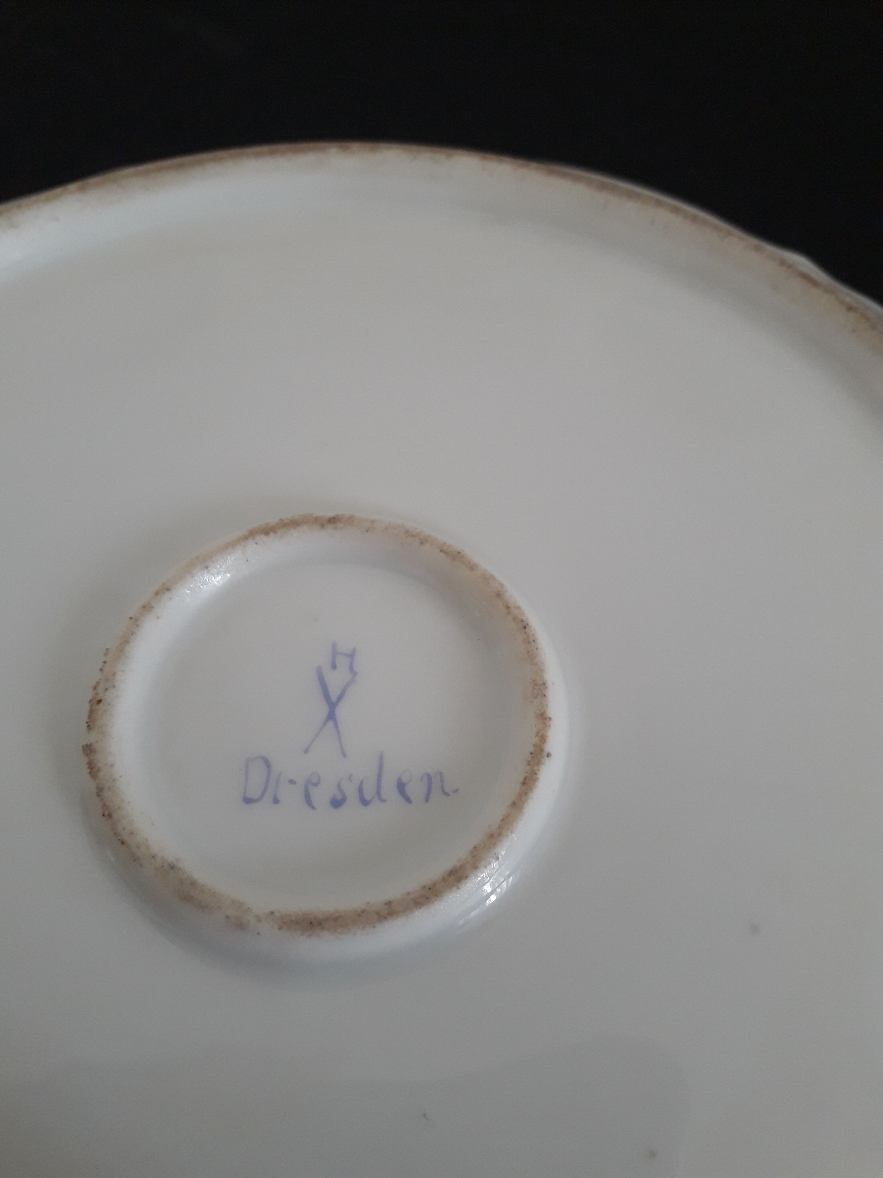 Dresden porcelain egg dish