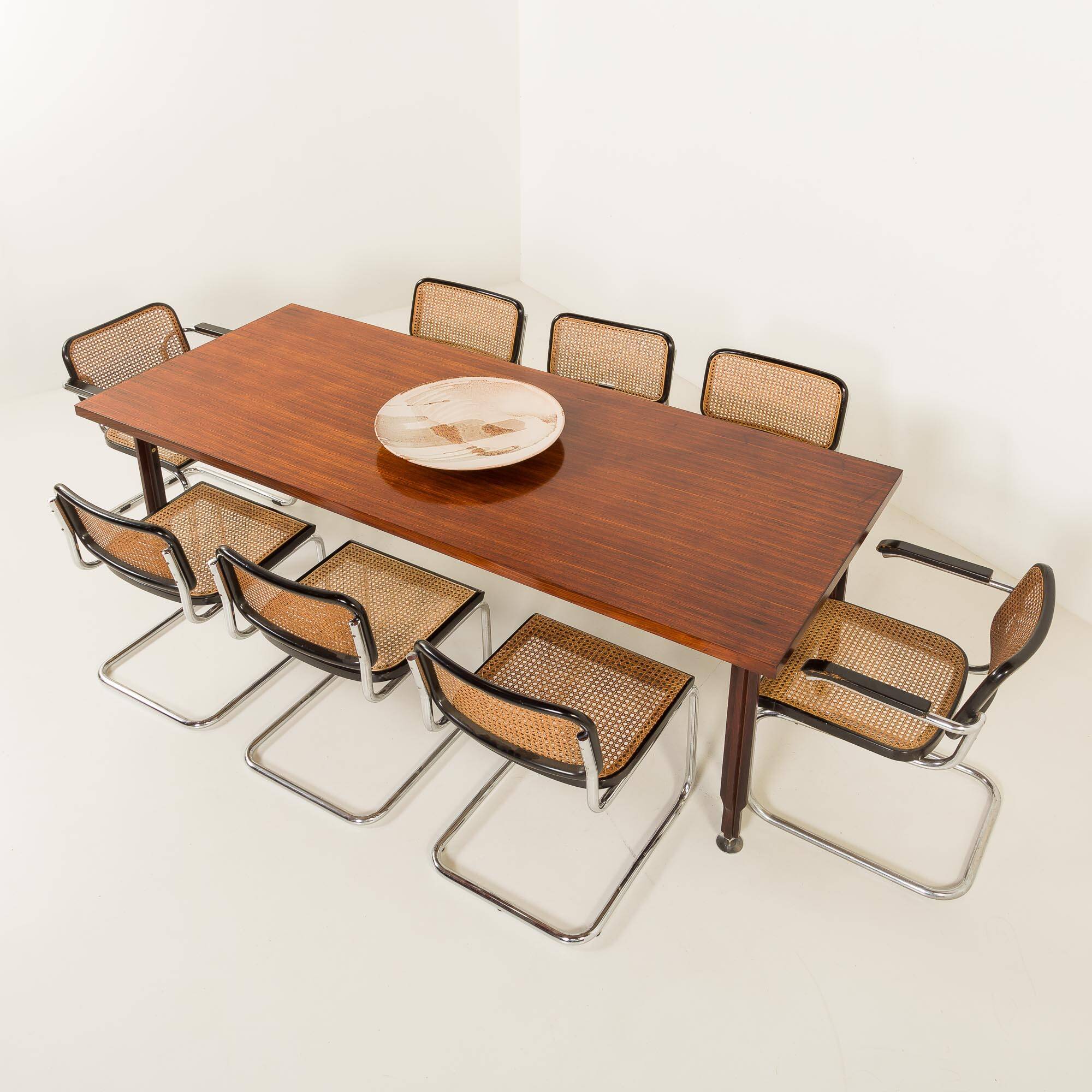 Italian extra long mid century rosewood table 1960s