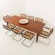 Italian extra long mid century rosewood table 1960s