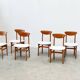 Ensemble de six chaises de salle à manger italiennes