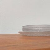 Vintage Finnish Glass Plates Solaris by Tapio Wirkkala for Iittala, Set of 5