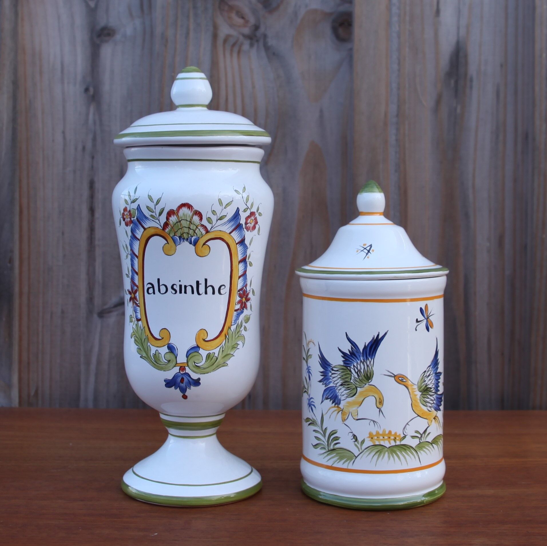 Pharmacy jar or porcelain apothecary bottle