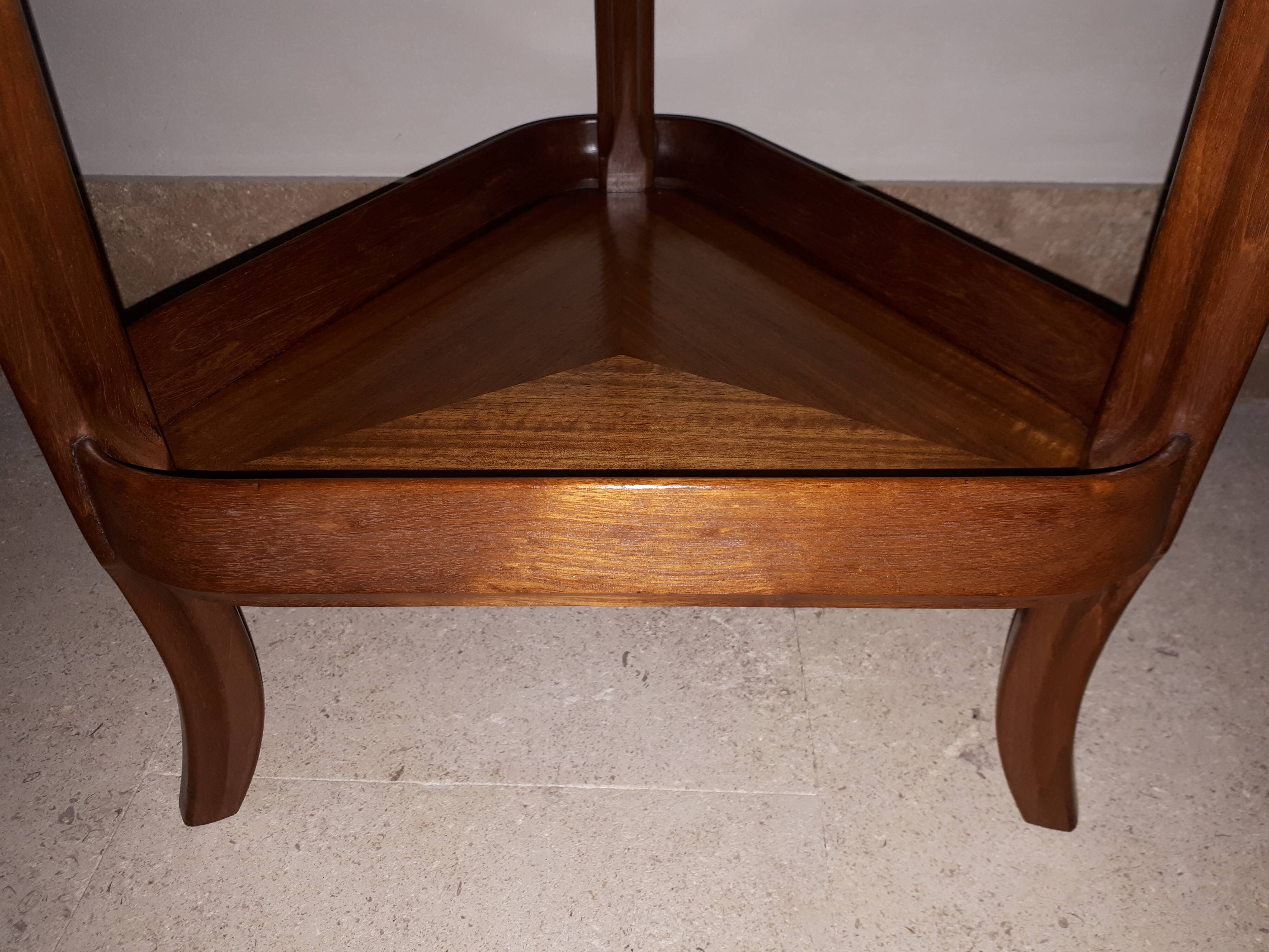 Majorelle pedestal table with thistle