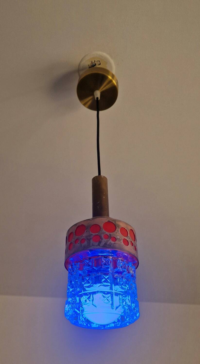 Raak glass and metal suspension 1970