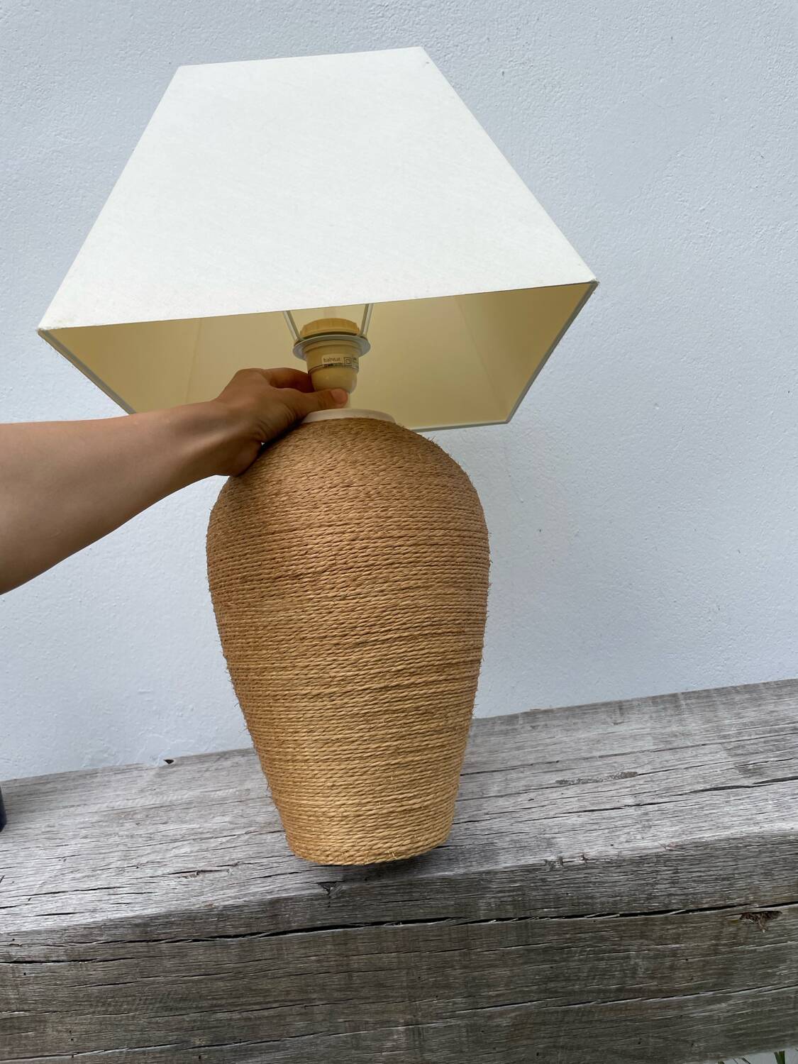 Habitat vintage rattan lamp