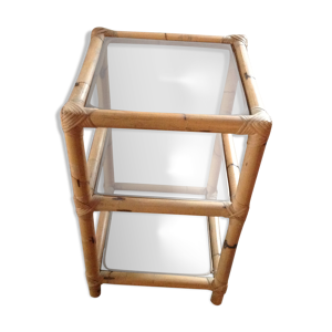table d'appoint en rotin