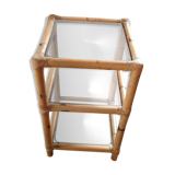 Rattan side table