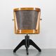 1930s Restored Art Deco Wooden Swivel Office Armchair
