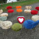 Together 10 seats and 2 mirrors rug 70s