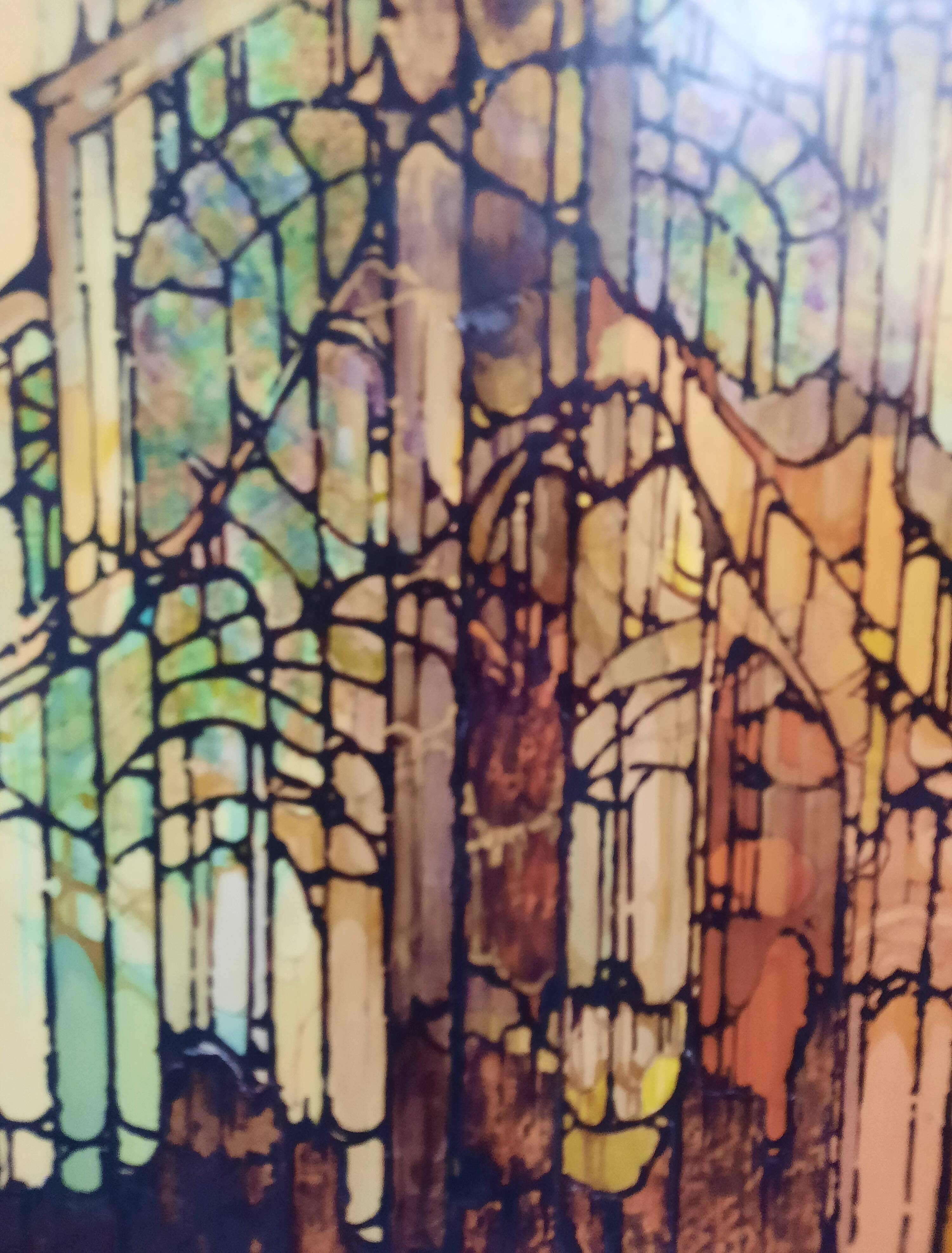Acrylique  "éléments architecturaux gothiques "
