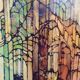 Acrylique  "éléments architecturaux gothiques "