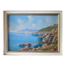 HSP "Marine" painting Bright seaside signed Arian + frame