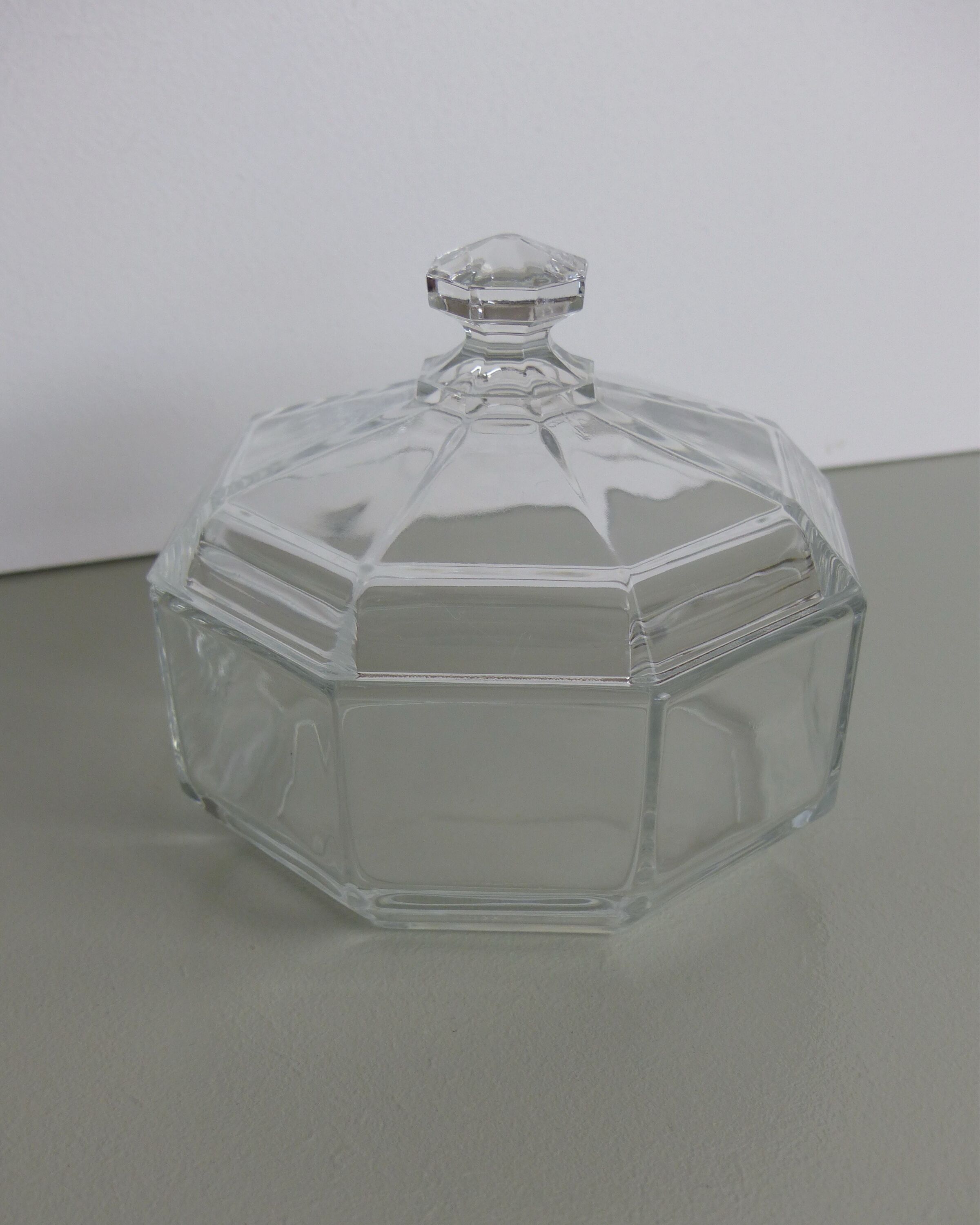 Sugar bowl or Luminarc glass jewelry box