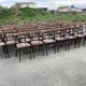 Set of 40 old beech bistro chairs