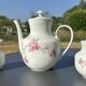 Antique tea set in Limoges porcelain by Chastagner, 3 pieces.