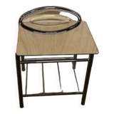 End table in tube and glass