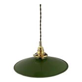 Vintage suspension in electrified green enamelled sheet metal with new