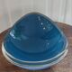 Signed art glass ashtray or bowl – vintage blue design