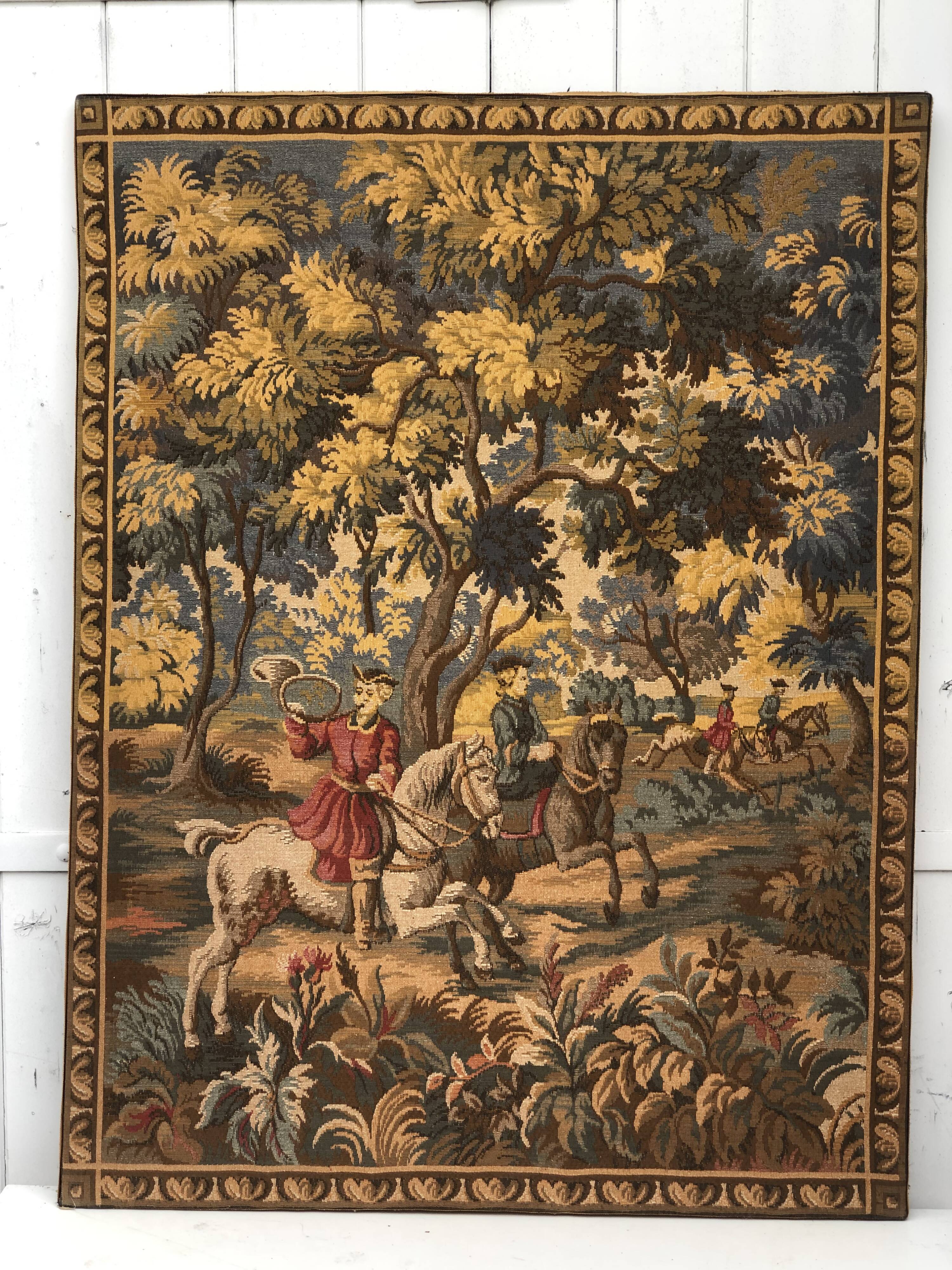 Tapestry hunting scene
