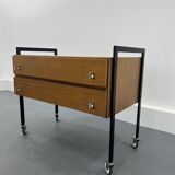 Coffre à coudre du milieu du siècle, années 1960