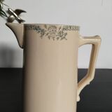 Pichet en faïence beige , porcelaine à feu , années 50