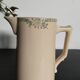 Beige earthenware pitcher, fire porcelain, 1950s