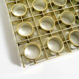 Beautiful 1970s square ceiling lamp made of pine wood by Alda Sweden