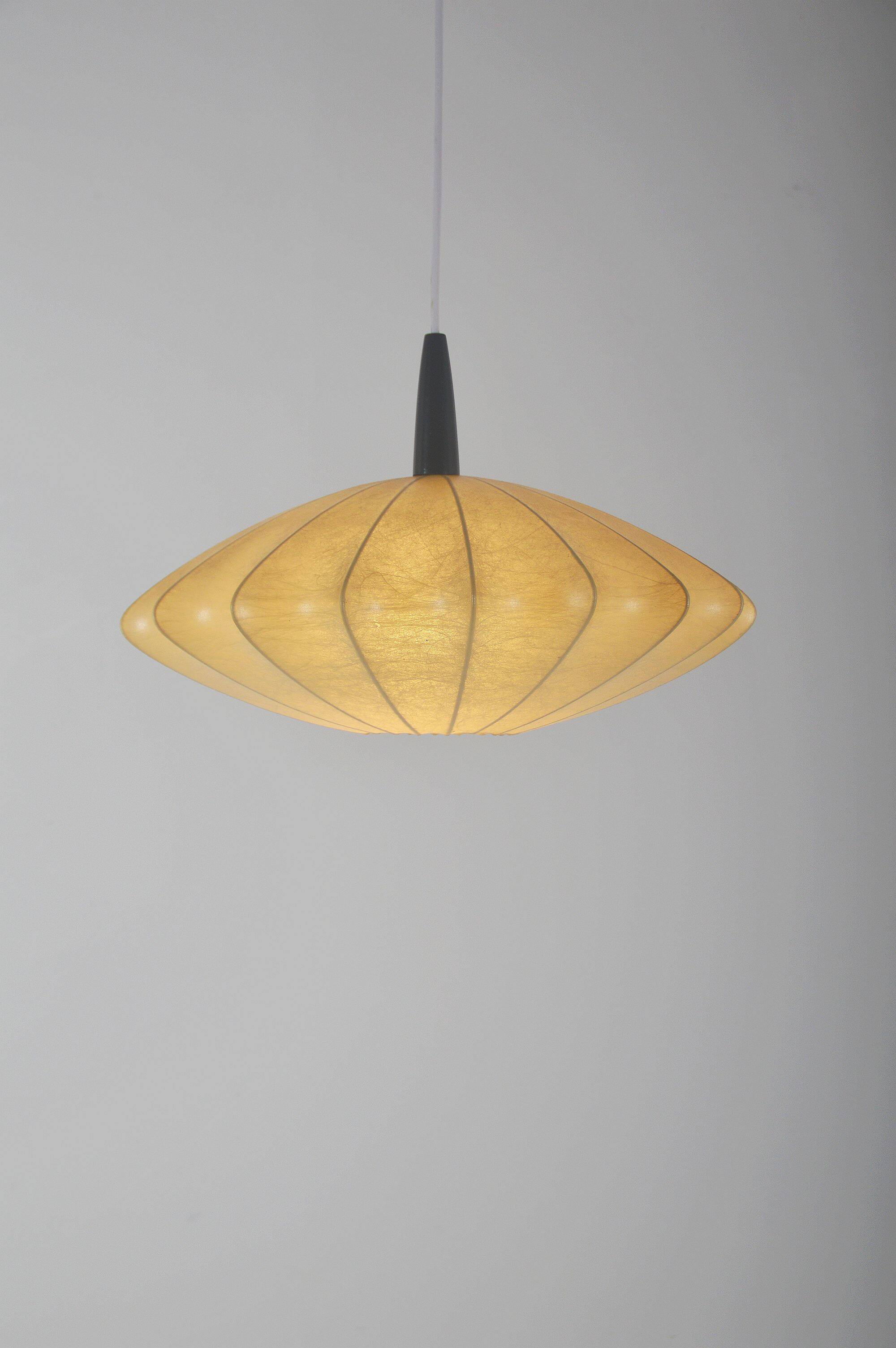 Vintage cocoon pendant lamp in UFO shape, 1960s