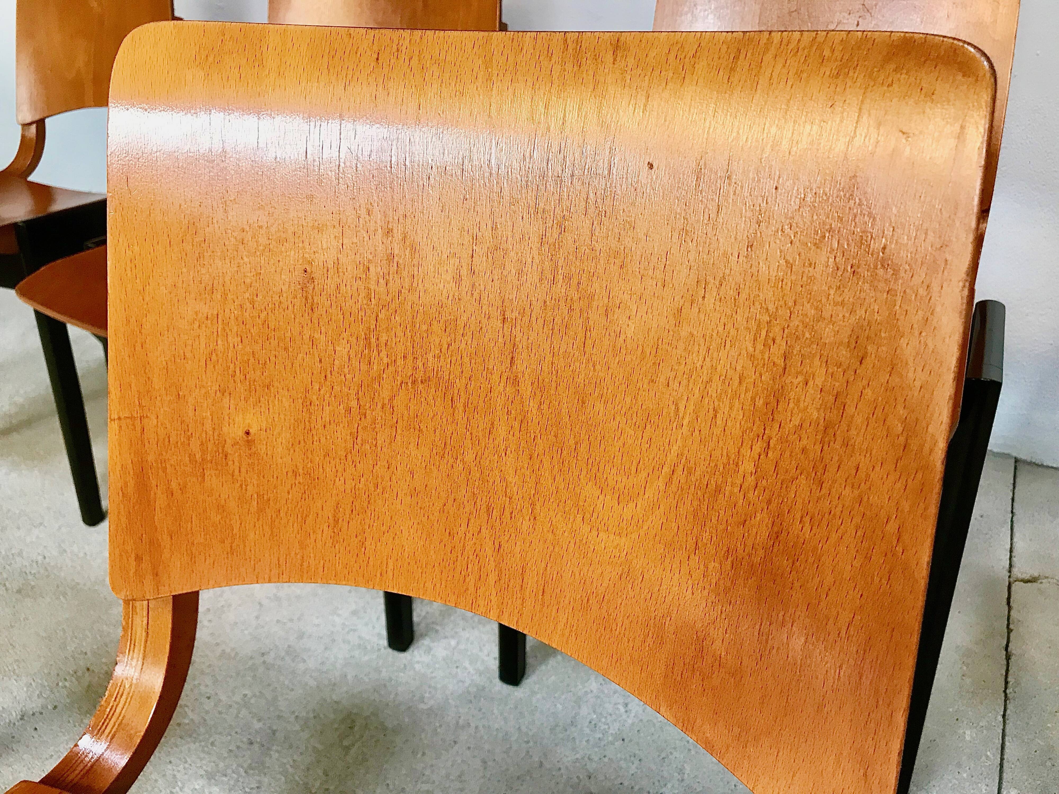 Set of 6 Dining Chairs P7 by Roland Rainer for E & A Pollack, Vienna 1952