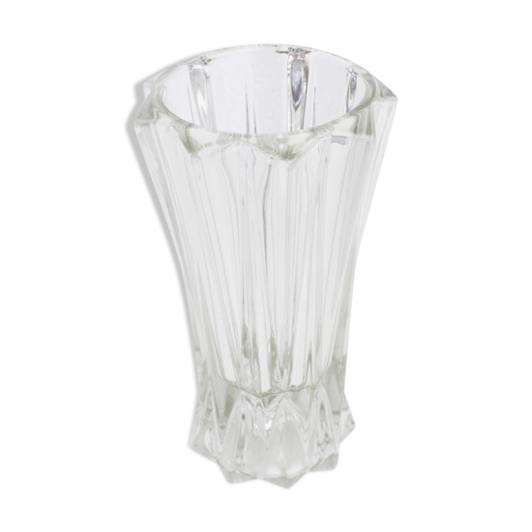 Vase en verre forme diamant