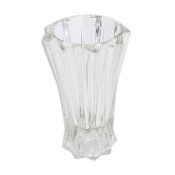 Vase en verre forme diamant