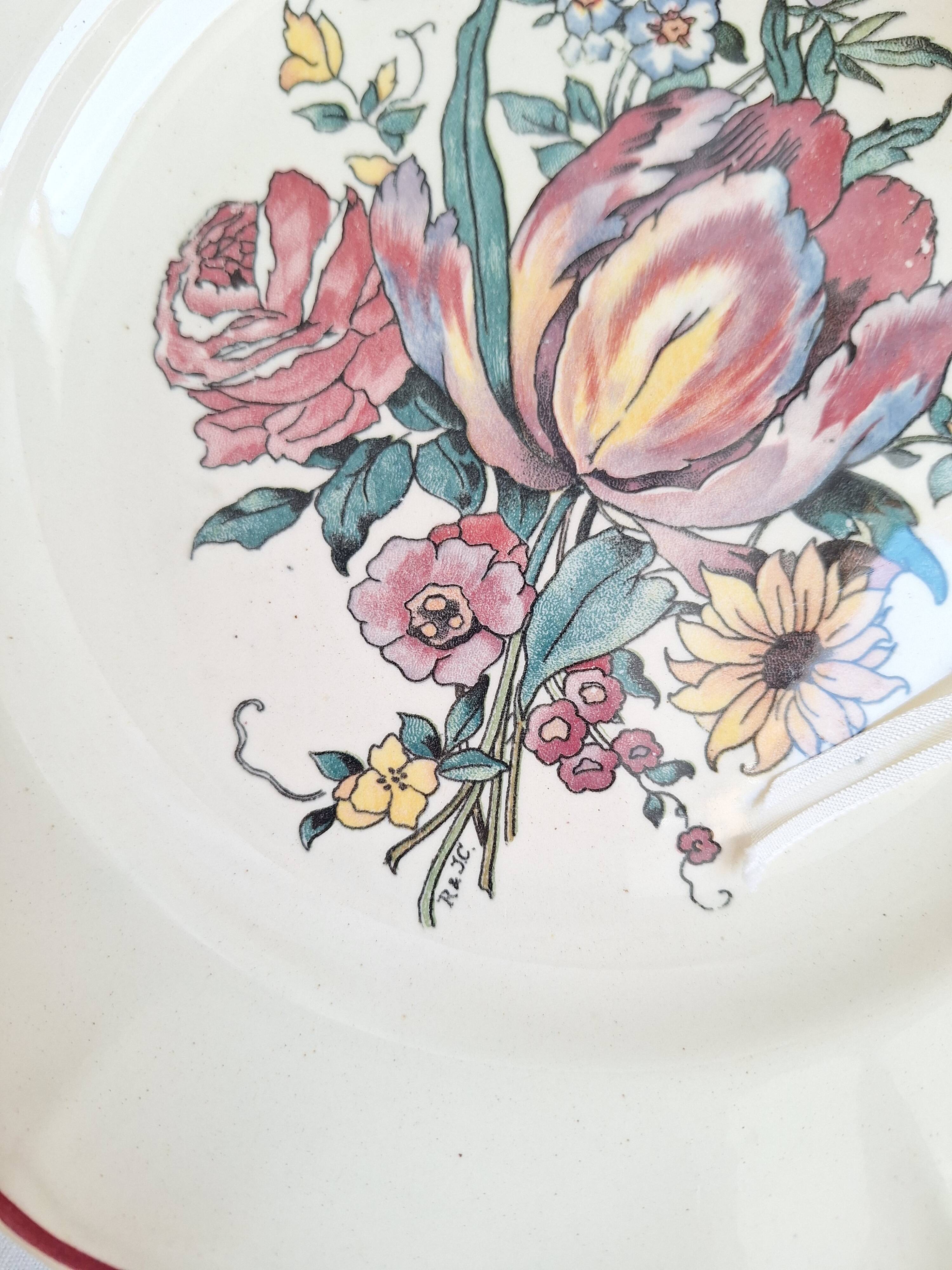 Stand / Compote dish Digoin Sarreguemines Model Loraine