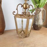 Louis XVI Style Chandelier in Bronze & Polished Glass - H 33 cm