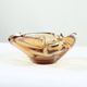 Art glass amber bowl by jan beranek for skrdlovice, czechoslovakia circa 1960