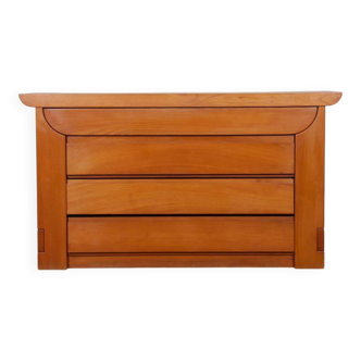 Vintage chest of drawers in solid elm by Luigi Gorgoni, 1970.