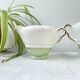 Vintage tea/coffee set in white, green and gold porcelain by SALINS, made in France