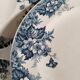 Flat plates (4) in earthenware from Saint Amand and Hamage, Terre de fer, Marie Louise model, c