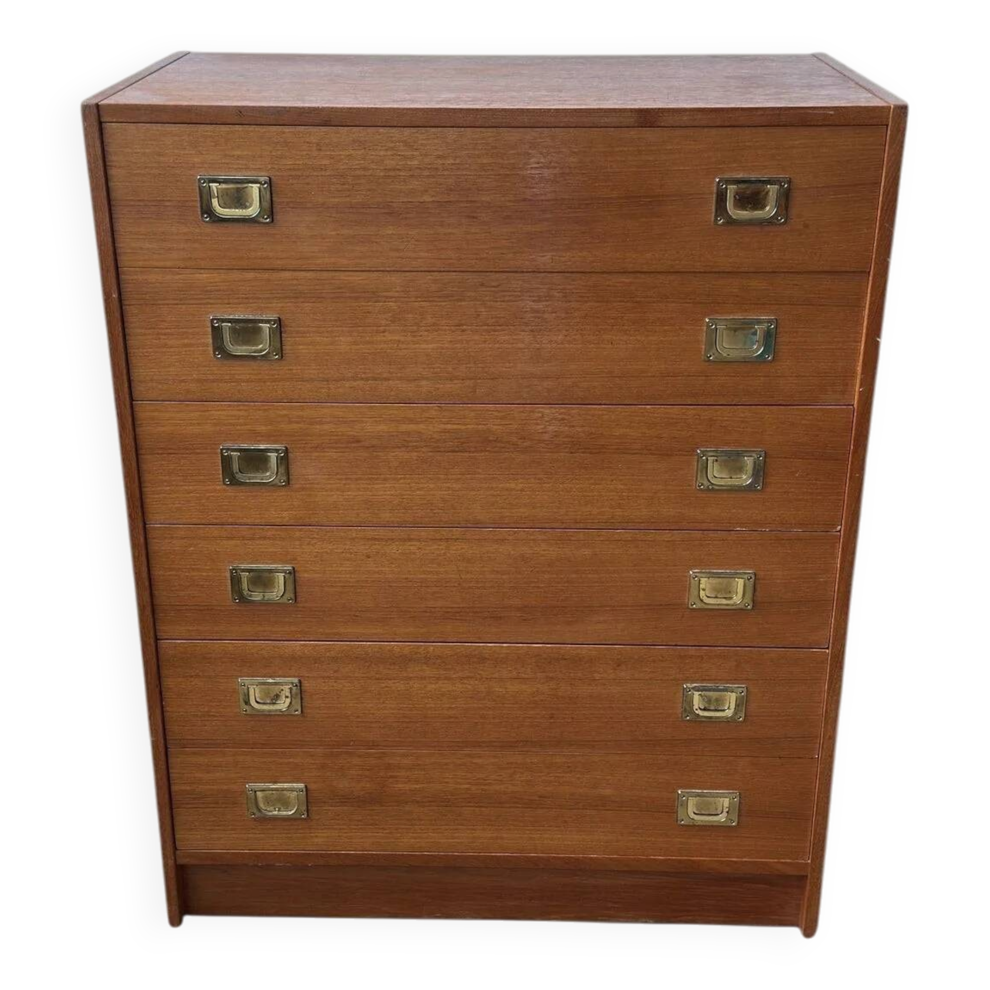 Vintage teak commode with brass handles (copy)