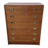 Commode vintage en teck avec poignées en laiton (copie)