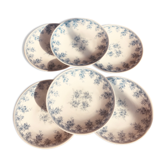 Lot de 6 assiettes en porcelaine