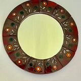 Oswald Tieberghien round ceramic mirror