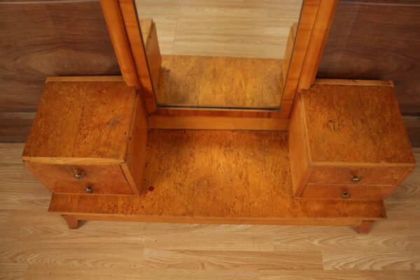 Coiffeuse art déco en placage d'érable