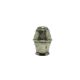 Art Deco salt shaker, silver-plated brass, Belgium, 1930s.