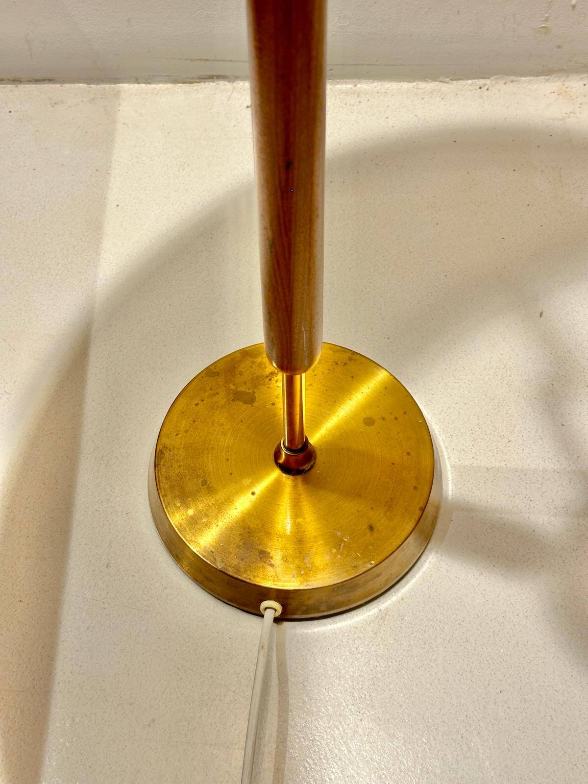 Ewå G7-BM floor lamp, teak and brass, 1940s/1950s