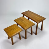 Modernist oak nesting tables, 1960s