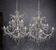 Pair of large Maria Theresa chandeliers. Crystal and glass.