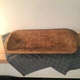 Large artisanal solid wood dish