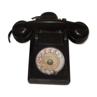 Téléphone bakélite noir de 1940/50